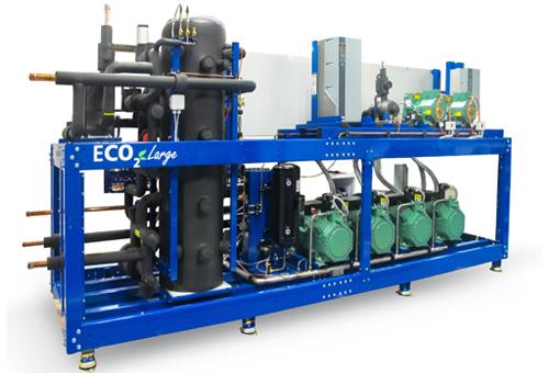 Maximum efficiency and reduction in consumption, with the Transcritical CO2 Eco2Large Refrigeration Pack